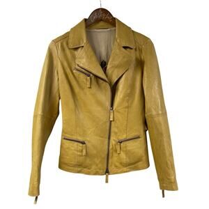 Burns 1876 Yellow Buttery Soft Leather Jacket Small